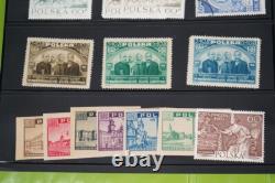 Poland Collection Of 1400+ Stamps Mint And Used In An Album On Stock Pages