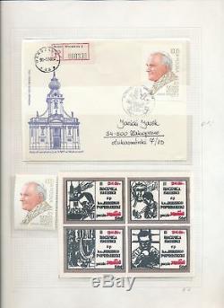 Poland Pope John Paul Religion Covers Cards Stamp Collection in AlbumALB744
