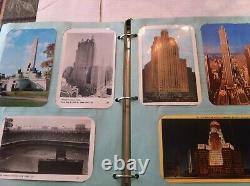 Post Card Album With 141 Postcards Most Filled Out With Stamps