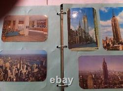 Post Card Album With 141 Postcards Most Filled Out With Stamps