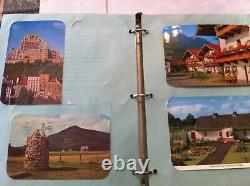 Post Card Album With 141 Postcards Most Filled Out With Stamps