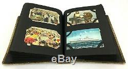 Post Card Collection Album Vintage 190 Cards Places ephemera lot postcard stamps