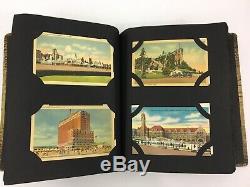 Post Card Collection Album Vintage 190 Cards Places ephemera lot postcard stamps