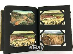 Post Card Collection Album Vintage 190 Cards Places ephemera lot postcard stamps