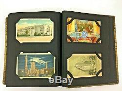 Post Card Collection Album Vintage 190 Cards Places ephemera lot postcard stamps