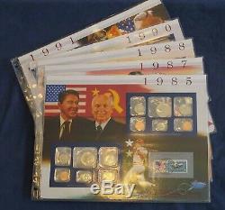 Postal Society Uncirculated Mint Sets Collection Album w Stamps Free Ship USA