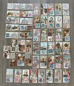 RARE FIND 1889 N85 W Duke Sons & Co Postage Stamps Cards Complete Set Of 50