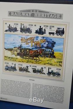 Railway heritage collection, Westminster album, 47 Leaves, Many sets, MNH-(ST-002)