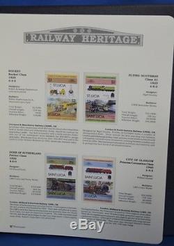 Railway heritage collection, Westminster album, 47 Leaves, Many sets, MNH-(ST-002)