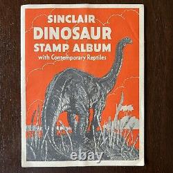 Rare 1935 Sinclair Refining Promo Dinosaur Stamp Album Contemporary Reptiles