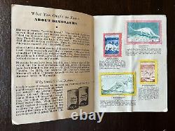 Rare 1935 Sinclair Refining Promo Dinosaur Stamp Album Contemporary Reptiles