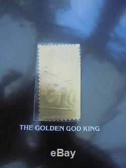 Rare Limited Edition Stamp Album Treasures of Tutankhamen, 2283/5000. 23ct Gold