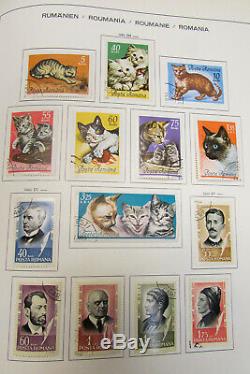 Romania Stamp Collection Used in Stuffed Schaubek Album