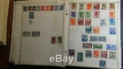 Romania Stamp collection on blank album pages with 2k or so to'79