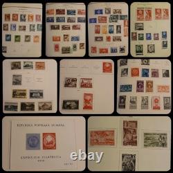 Romanian Stamp Album 1862-1957, MH Stamps, Valuable Collection