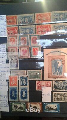 Romanian stamp lot collection 700+ Romania stamps in Lighthouse Album