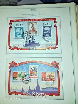 Russia Early Stamp Collection in Huge Minkus Album 1400 Nice Stamps 102 pages