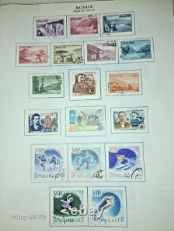 Russia Early Stamp Collection in Huge Minkus Album 1400 Nice Stamps 102 pages