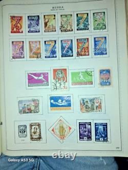 Russia Early Stamp Collection in Huge Minkus Album 1400 Nice Stamps 102 pages