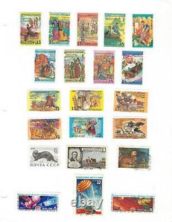 Russia Stamp Lot On Complete Album Page Front And Back