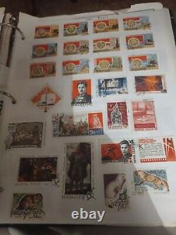 Russia stamp collection huge numbers of stamps and pages. View small sampling