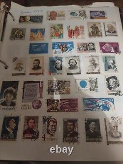 Russia stamp collection huge numbers of stamps and pages. View small sampling