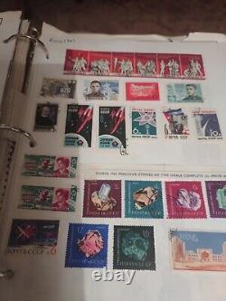 Russia stamp collection huge numbers of stamps and pages. View small sampling