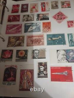 Russia stamp collection huge numbers of stamps and pages. View small sampling