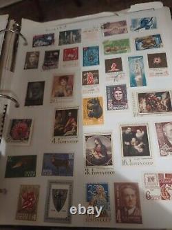 Russia stamp collection huge numbers of stamps and pages. View small sampling