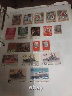 Russia stamp collection huge numbers of stamps and pages. View small sampling