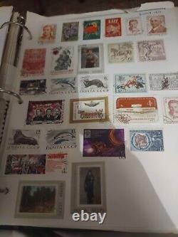 Russia stamp collection huge numbers of stamps and pages. View small sampling