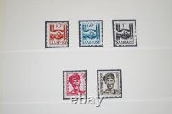 SAAR 1920s-1950s COLLECTION OF 125+ STAMPS MINT & USED IN LINDNER ALBUM