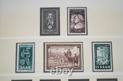 SAAR 1920s-1950s COLLECTION OF 125+ STAMPS MINT & USED IN LINDNER ALBUM