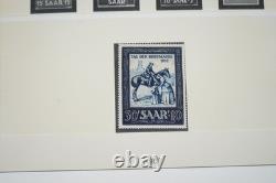 SAAR 1920s-1950s COLLECTION OF 125+ STAMPS MINT & USED IN LINDNER ALBUM