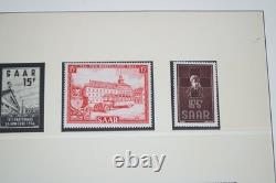 SAAR 1920s-1950s COLLECTION OF 125+ STAMPS MINT & USED IN LINDNER ALBUM