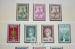 SAAR 1920s-1950s COLLECTION OF 125+ STAMPS MINT & USED IN LINDNER ALBUM