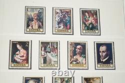 SPAIN 1970s COMPLETE COLLECTION OF 580 MINT STAMPS STORED IN LINDNER ALBUM