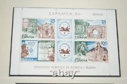 SPAIN 1980s COLLECTION OF 400+ MINT STAMPS STORED IN LINDNER ALBUM