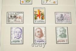 SPAIN 1980s COLLECTION OF 400+ MINT STAMPS STORED IN LINDNER ALBUM