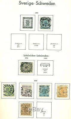 SWEDEN COLLECTION 1858-1980, 2 volume Lighthouse Albums Mint & Used Scott $4064