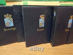SWEDEN DAVO LUXE Hingeless /standard 3-Vol Stamp Album collection 1855-2000