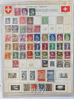 SWITZERLAND COLLECTION 1000 Mint & Used Stamps, 1862-2000, 62 Album Pages