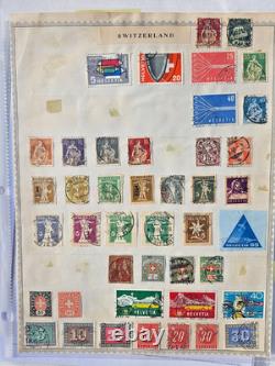 SWITZERLAND COLLECTION 1000 Mint & Used Stamps, 1862-2000, 62 Album Pages