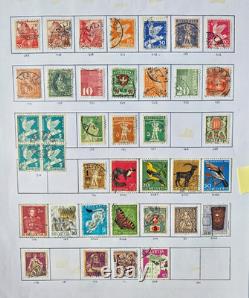 SWITZERLAND COLLECTION 1000 Mint & Used Stamps, 1862-2000, 62 Album Pages