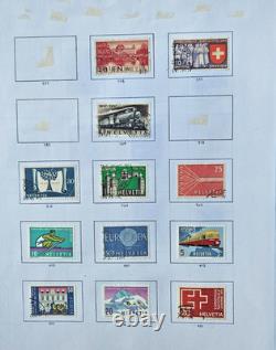 SWITZERLAND COLLECTION 1000 Mint & Used Stamps, 1862-2000, 62 Album Pages