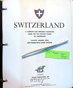 SWITZERLAND Superb Older Stamp Collection 1958 Minkus Specialty Album 400+stamps