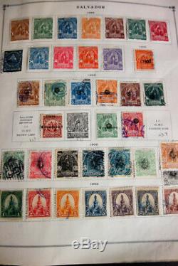 Salvador Early Mint Used Stamp Collection in Scott Album Nice