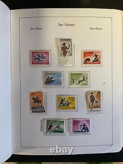 San Marino Stamp Collection in Kabe Hingless Album, 1960-1989, 80 Pg, JFZ