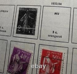 Schwanenberger Stamp Album Used Worldwide Stamps 208 stamps 1872-1937 MH