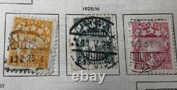 Schwanenberger Stamp Album Used Worldwide Stamps 208 stamps 1872-1937 MH